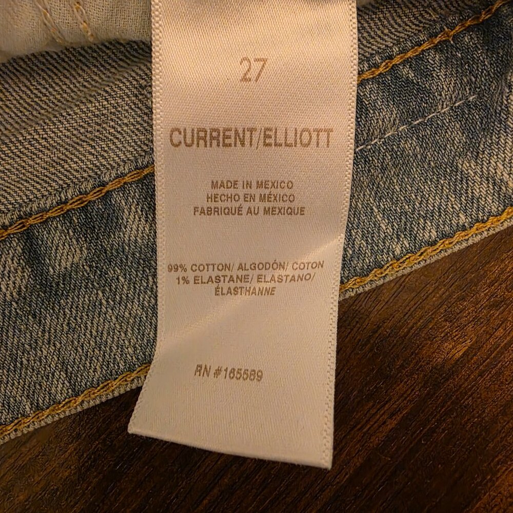 Current/Elliott The Painter Jeans 27 Salt Water Wide Leg Carpenter CE1021 NWT - Picture 8 of 11